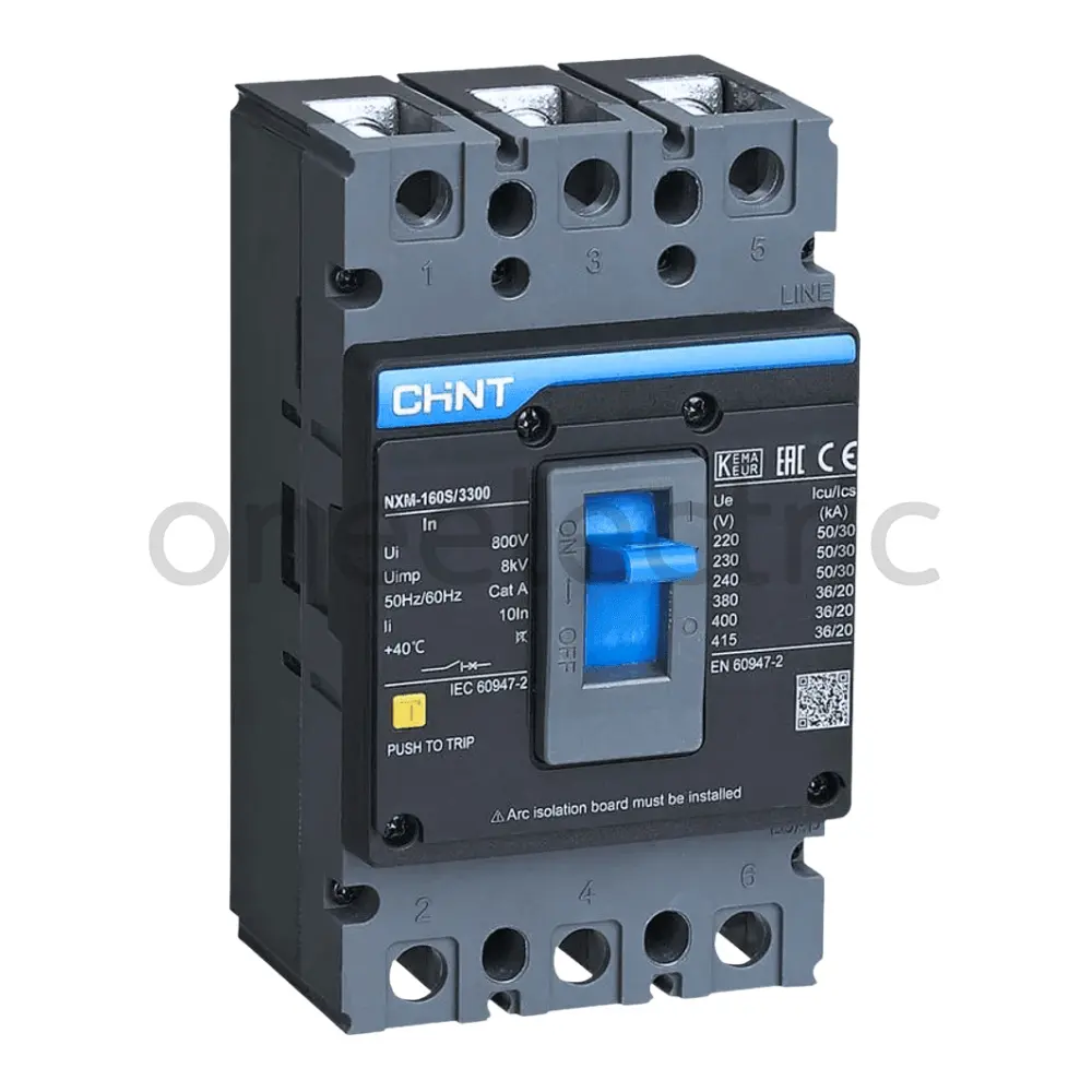 CHINT NXM-160S/3300 เบรกเกอร์ 3P 63A 36KA