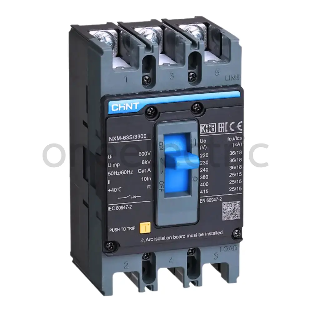 CHINT NXM-63S/3300 เบรกเกอร์ 3P 50A 25KA