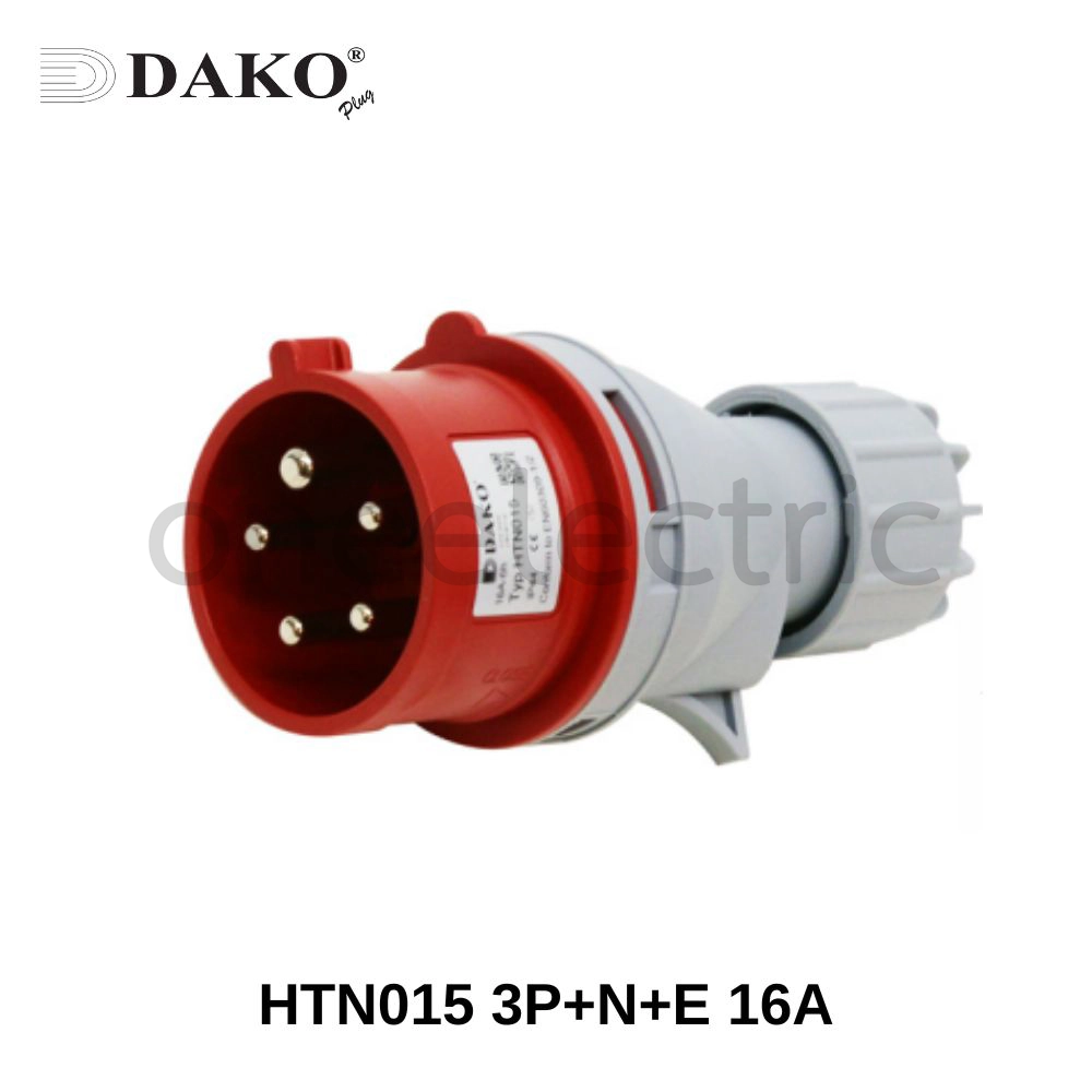 DAKO HTN015 ปลั๊กเพาเวอร์ ตัวผู้ 5ขา 3P+N+E 16A สีแดง