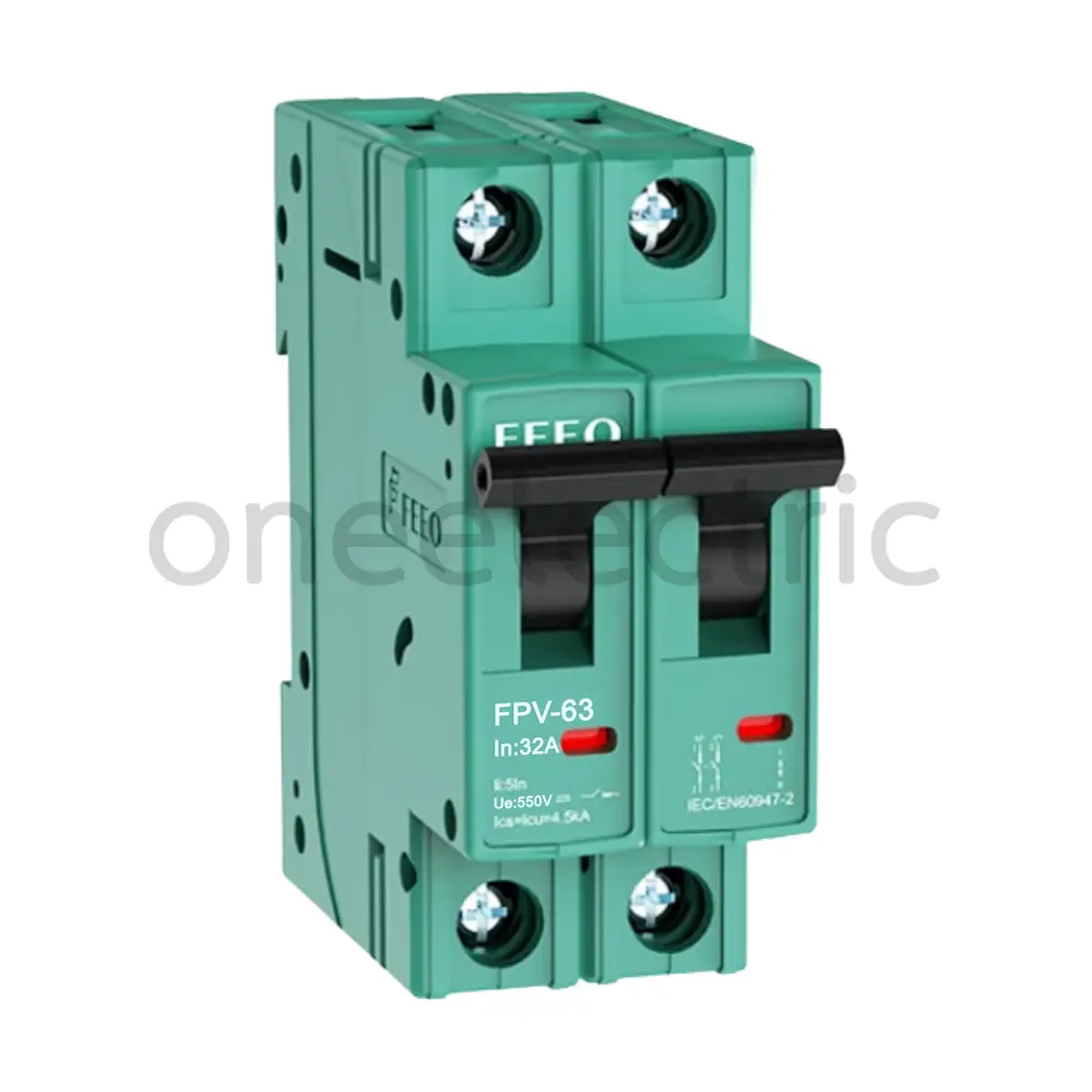 FEEO FPV-63 550VDC 2P 32A เซอร์กิตเบรกเกอร์ DC MCB