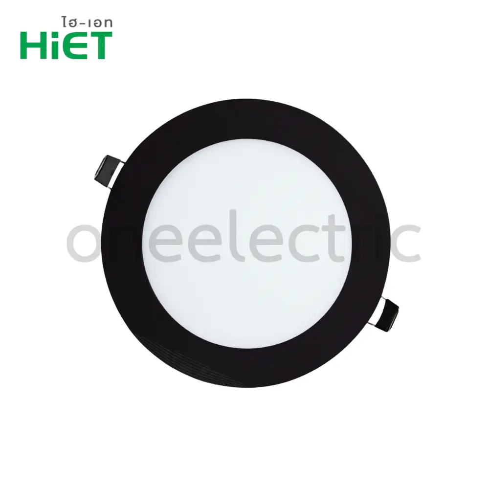 HIET โคมไฟ ดาวน์ไลท์ LED 5นิ้ว DAYLIGHT รุ่นหน้ากลม ขอบสีดำ 9W