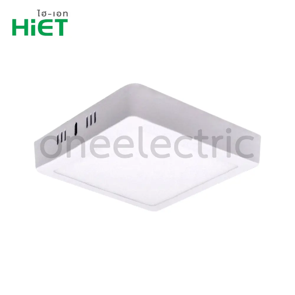 HIET โคมไฟ ดาวน์ไลท์ ติดลอย LED 6นิ้ว WARMWHITE รุ่นหน้าสี่เหลี่ยม ขอบสีขาว 12W