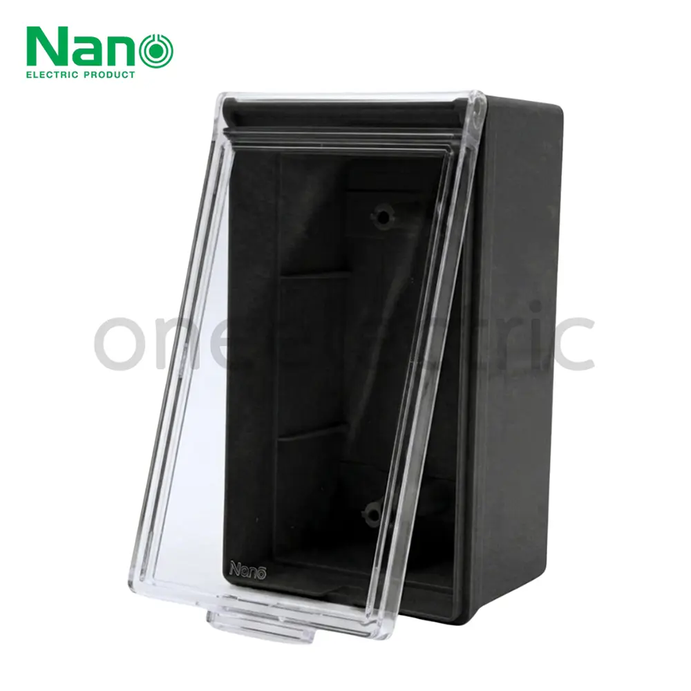 NANO-NANO-406BC-กล่องฝาปิดกันน้ำ-รุ่นแนวตั้ง-สีดำ-ฝาใส.webp