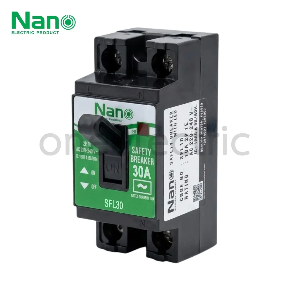 NANO SFL30 เบรกเกอร์ SAFETY BREAKER WITH LED 2P 30A