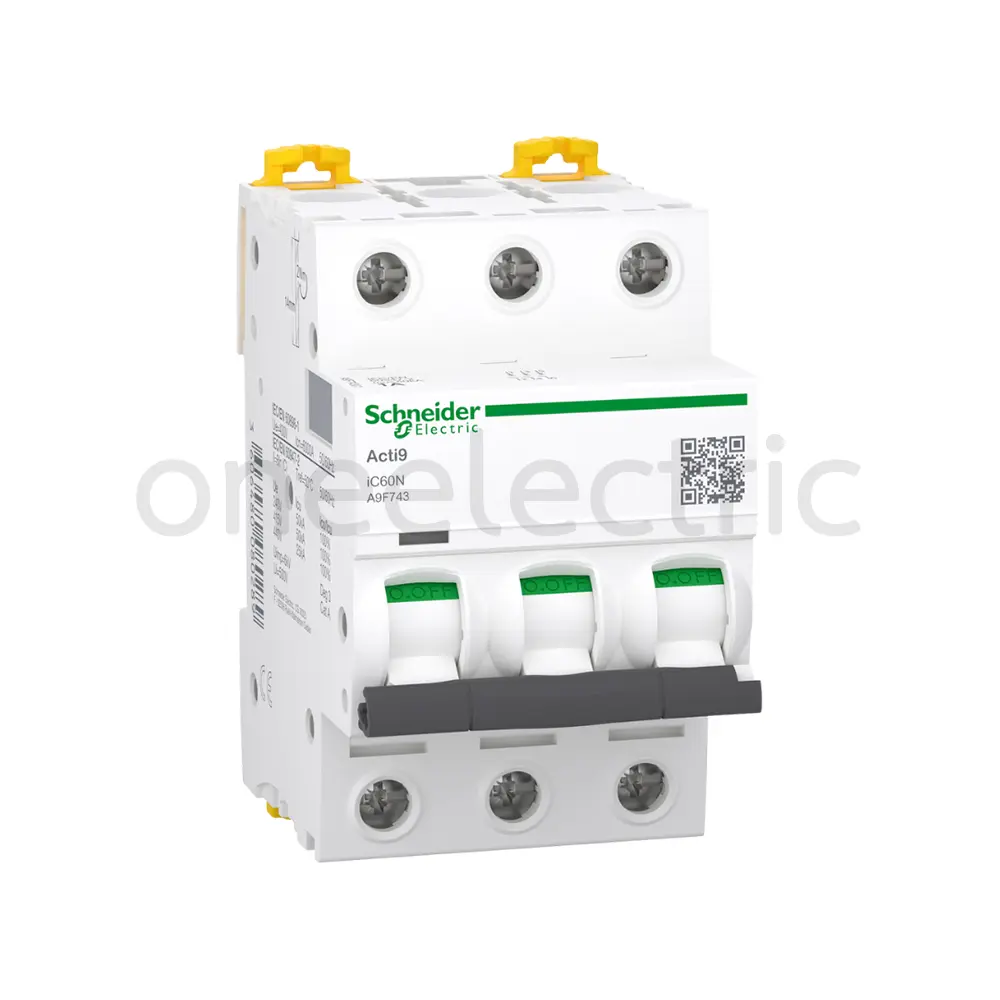 SCHNEIDER A9F74302 เซอร์กิตเบรกเกอร์ IC60N 3P 2A 6KA