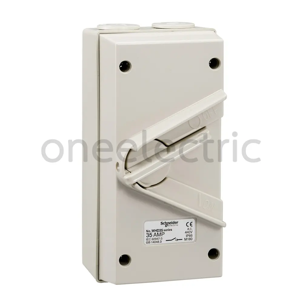 SCHNEIDER WHD35_GY WATERPROOF ISOLATOR SWITCH 2สาย 35A