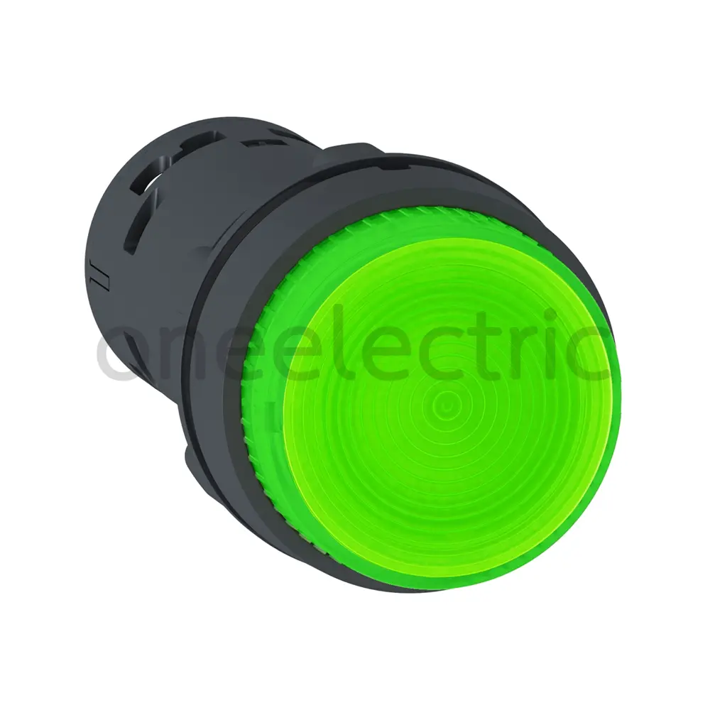SCHNEIDER-XB7NW33M1-สวิตช์กด-หัวนูน-มีไฟ-LED-220V-22มิล-สีเขียว.webp