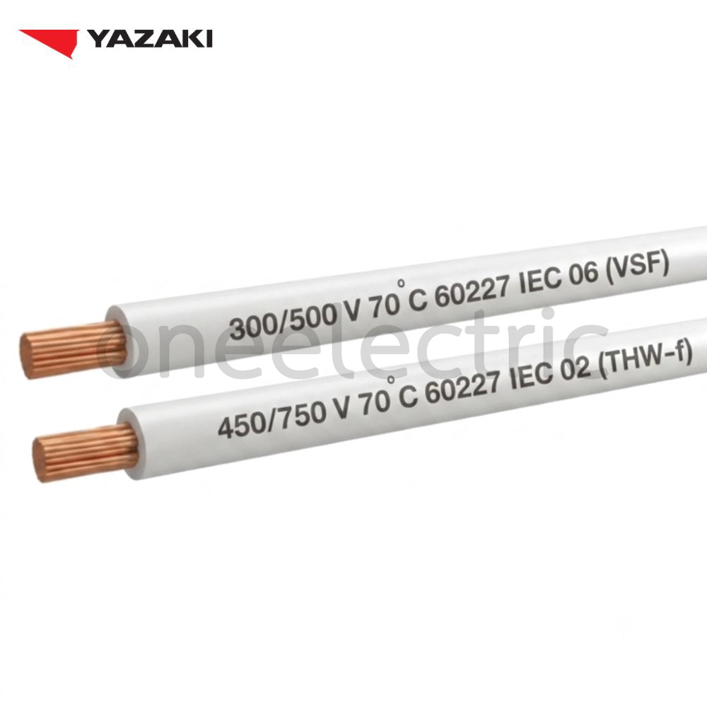 สายไฟ 60227 IEC02 THW(f) 1x4 ยาซากิ YAZAKI (ม้วน = 100เมตร) สีขาว
