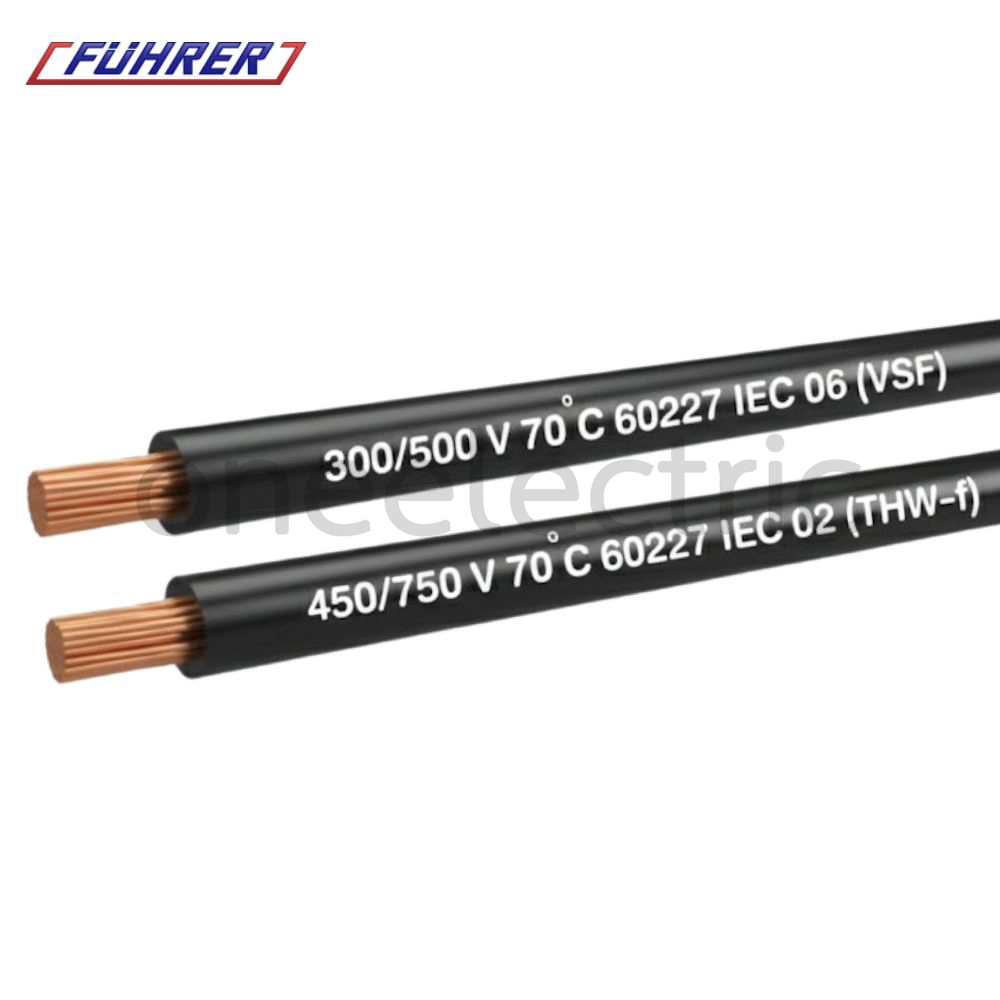 สายไฟ 60227 IEC02 THW(f) VSF 1x4 FUHRER ฟูเลอร์ (ม้วน = 100เมตร) สีดำ
