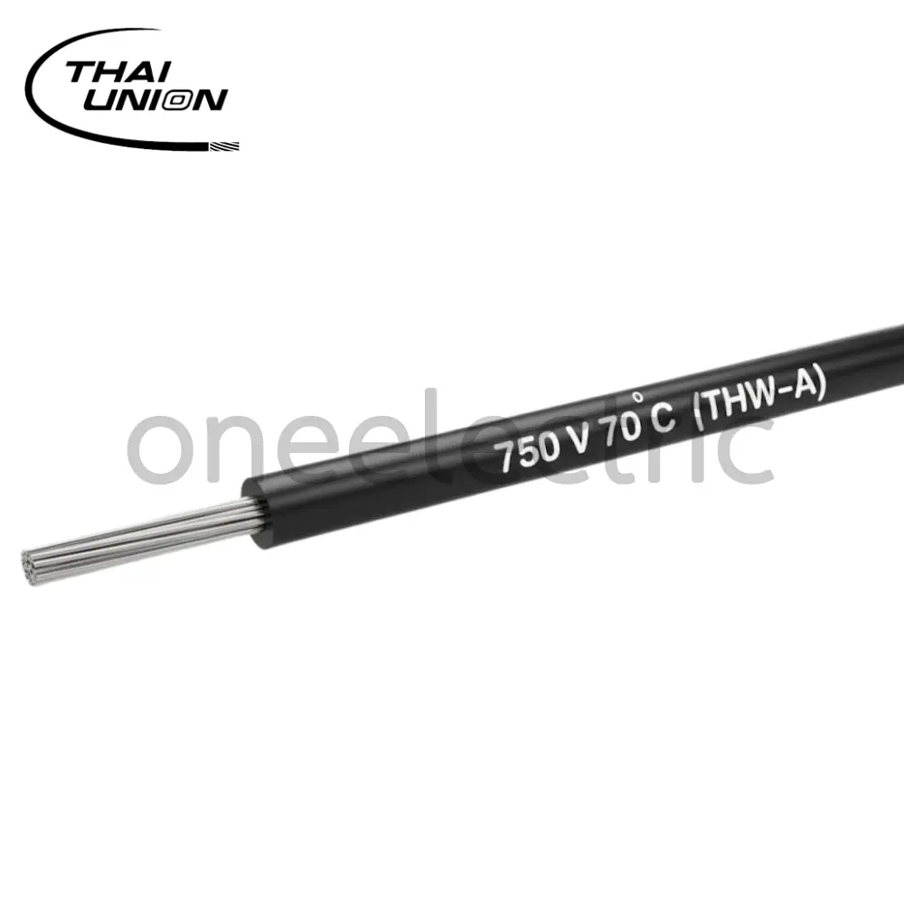 สายไฟ THW-A อลูมิเนียม 1x16 THAI UNION ไทยยูเนี่ยน (ม้วน = 100เมตร)