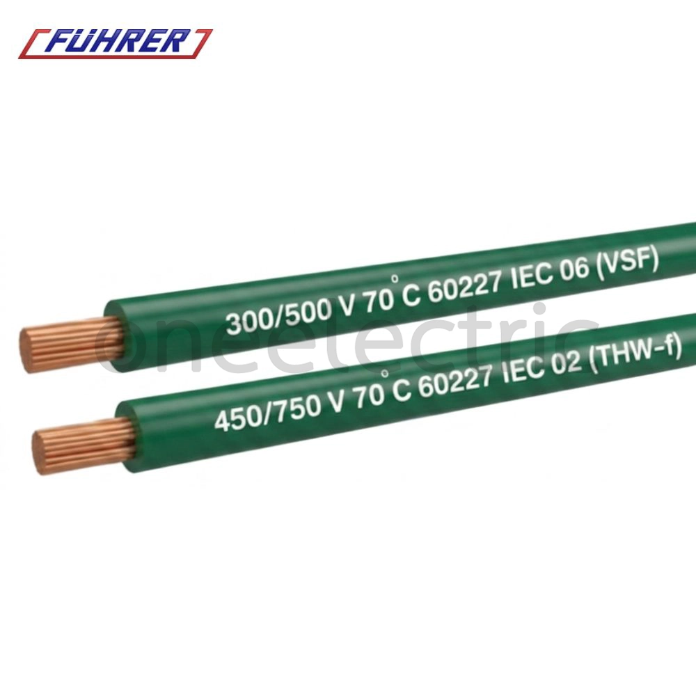 สายไฟ VSF 1x1 ฟูเลอร์ FUHRER (ม้วน = 100เมตร) สีเขียว