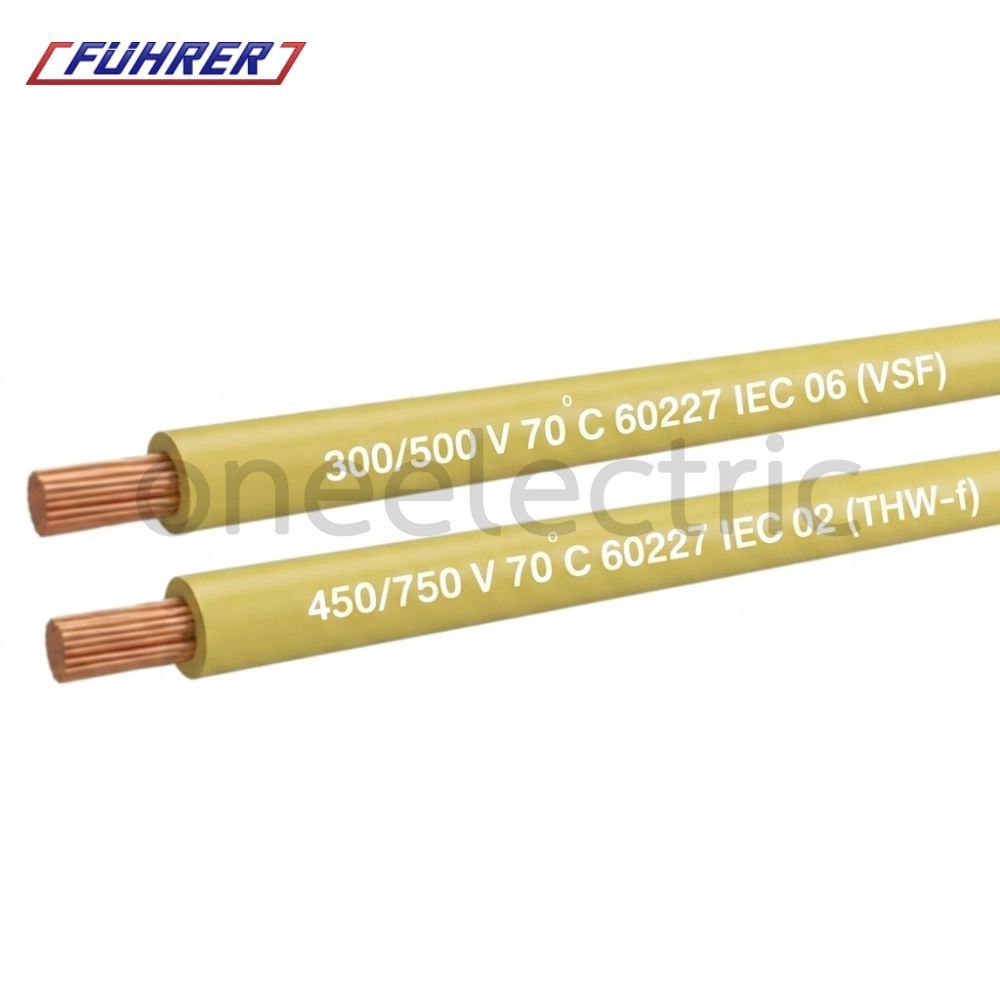 สายไฟ VSF 1x4 ฟูเลอร์ FUHRER (ม้วน = 100เมตร) สีเหลือง