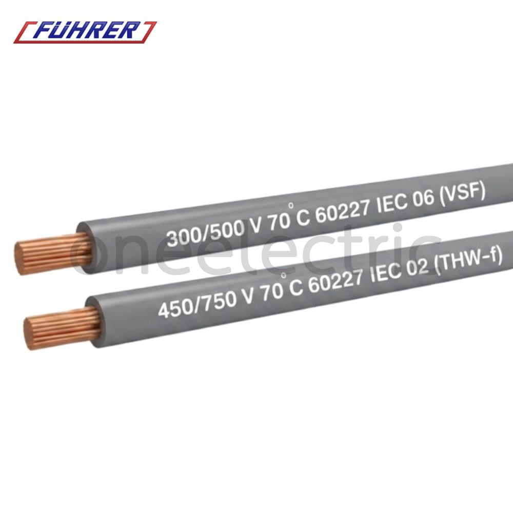 สายไฟ VSF 1x6 ฟูเลอร์ FUHRER (ม้วน = 100เมตร) สีเทา