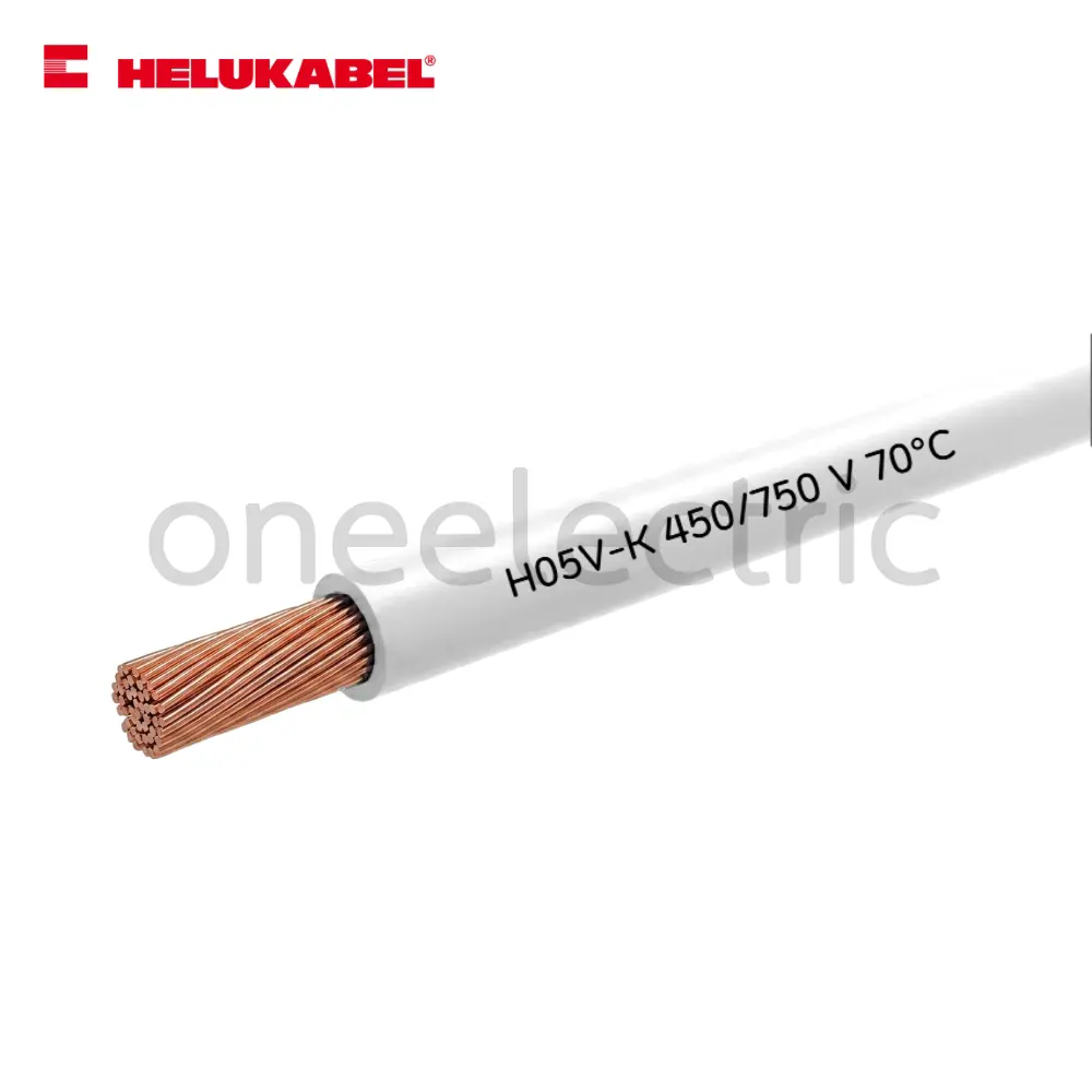 สายไฟ คอนโทรล H05V-K 1x0.75 HELUKABEL (กล่อง = 100เมตร) สีขาว
