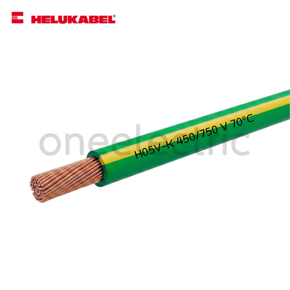 สายไฟ คอนโทรล H05V-K 1x0.75 HELUKABEL (กล่อง = 100เมตร) สีเขียว/เหลือง