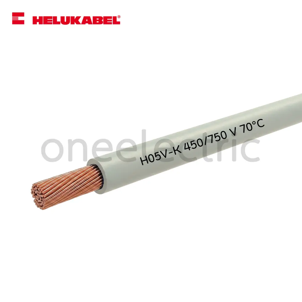 สายไฟ คอนโทรล H05V-K 1x0.75 HELUKABEL (กล่อง = 100เมตร) สีเทา
