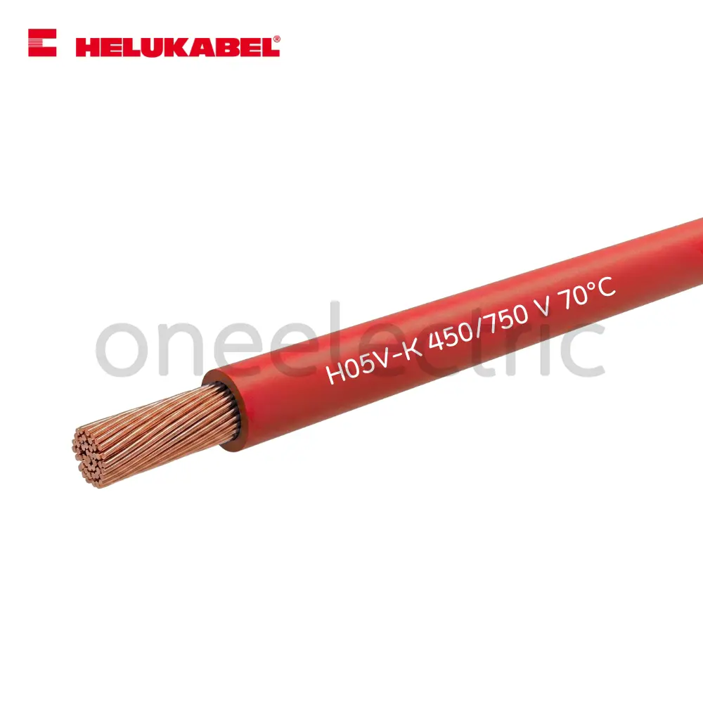 สายไฟ คอนโทรล H05V-K 1x0.75 HELUKABEL (กล่อง = 100เมตร) สีแดง