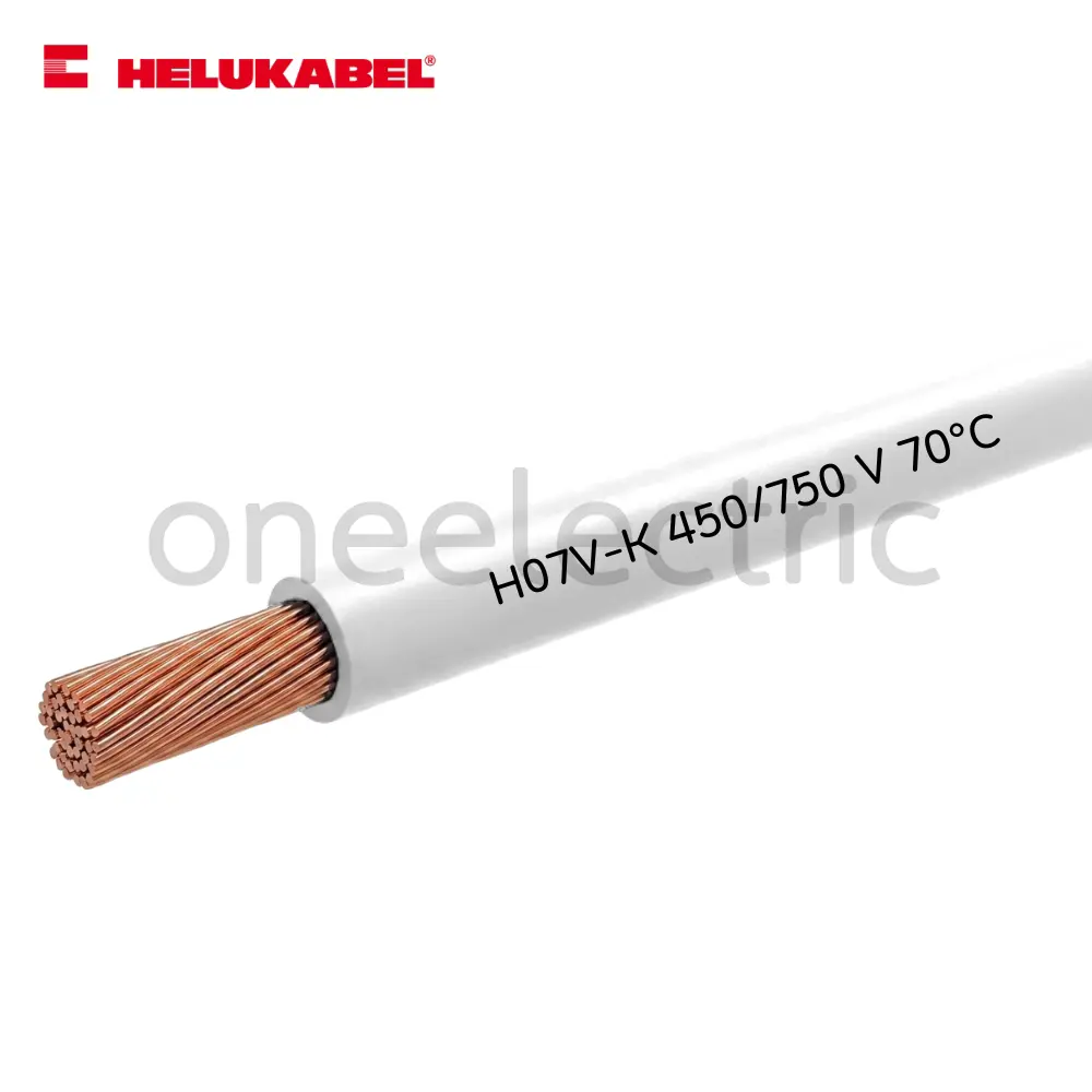 สายไฟ คอนโทรล H07V-K 1x1.5 HELUKABEL (กล่อง = 100เมตร) สีขาว