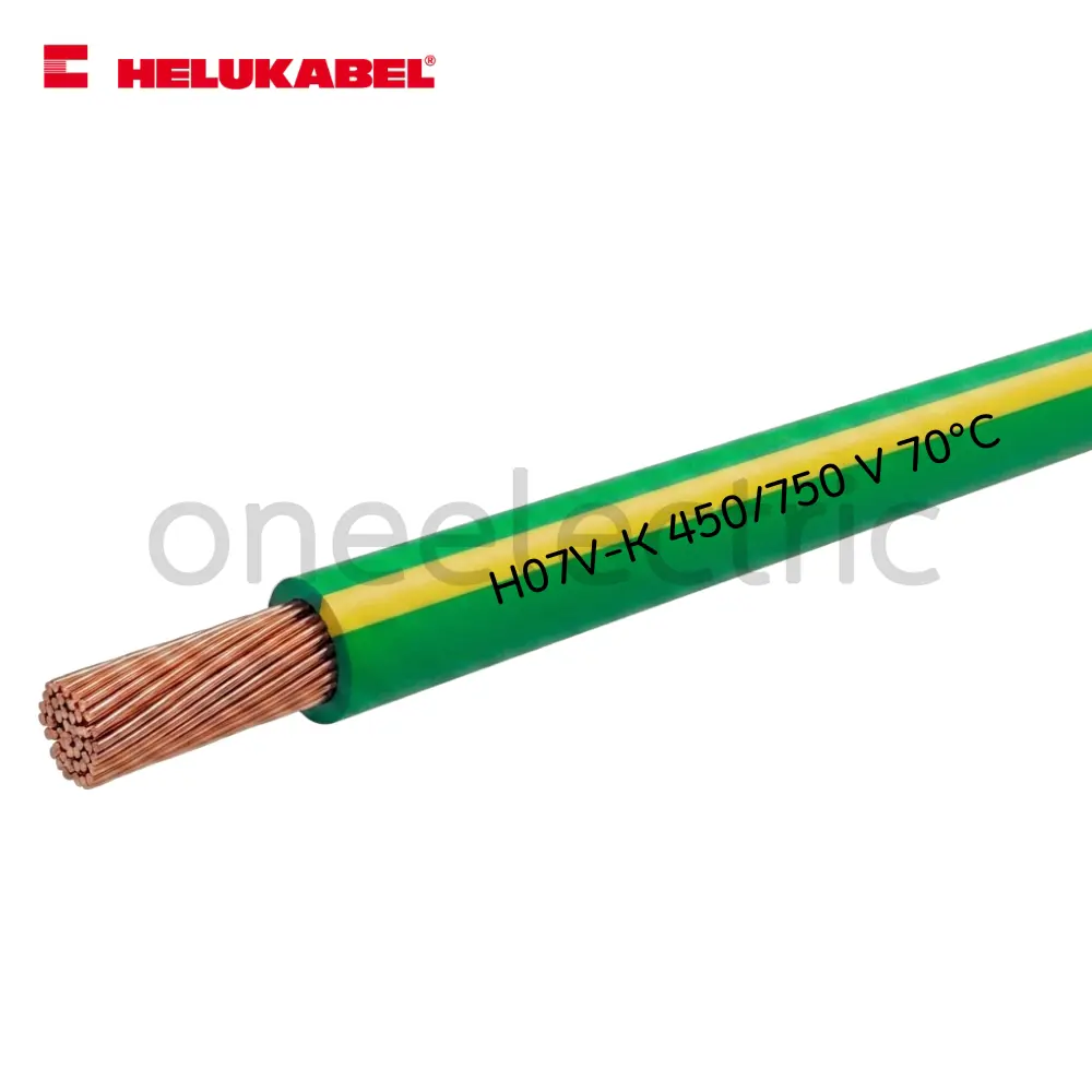 สายไฟ คอนโทรล H07V-K 1x4 HELUKABEL (กล่อง = 100เมตร) สีเขียว/เหลือง
