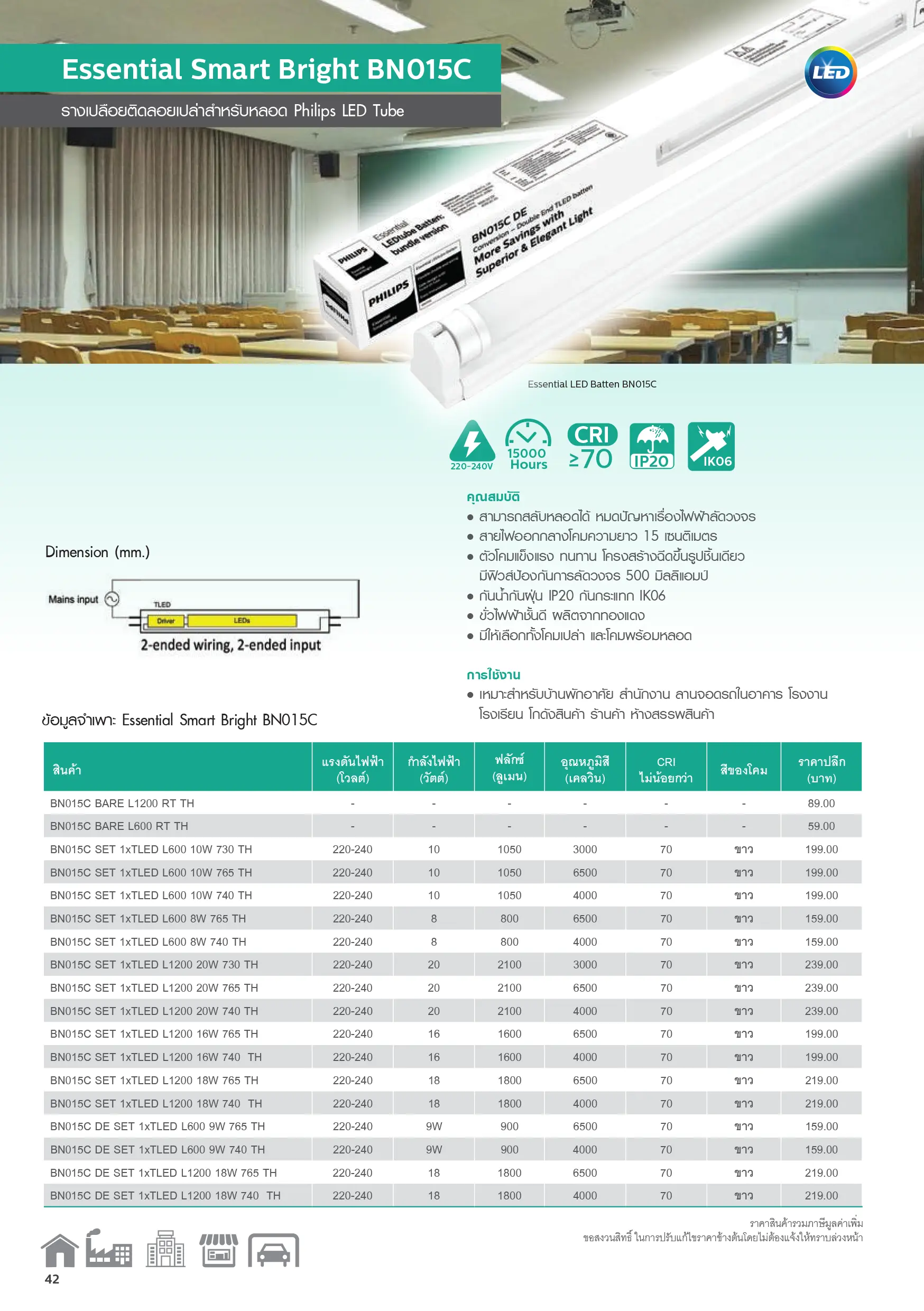 PHILIPS-ชุดรางพร้อมหลอดไฟ-สำเร็จรูป-SET-LED-TUBE-T8-specification.webp