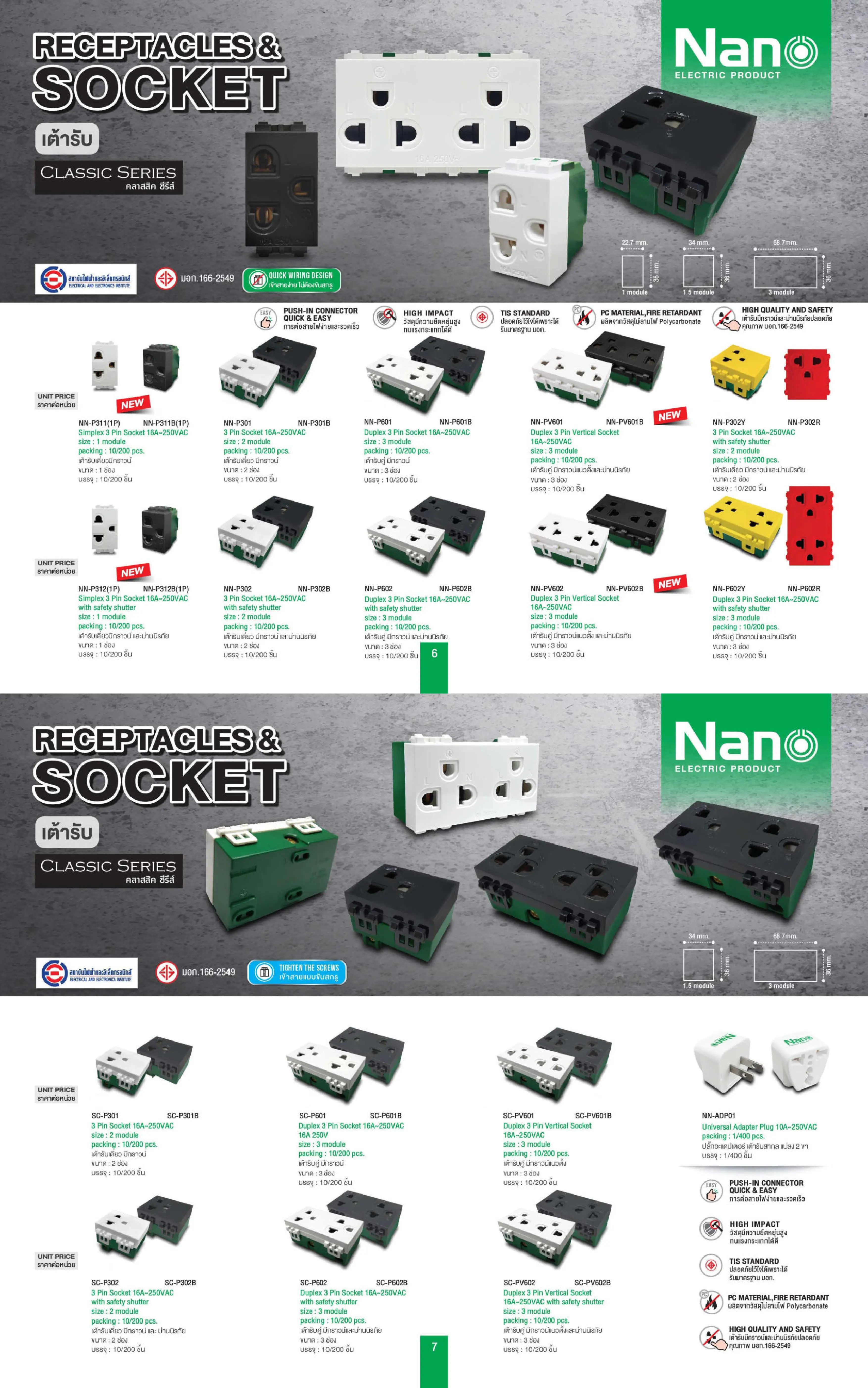 NANO-NN-P602Y-เต้ารับกราวด์คู่-สีเหลือง-specification.webp